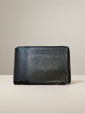 Vintage Louis Vuitton Taiga Billfold Wallet Black Slate France